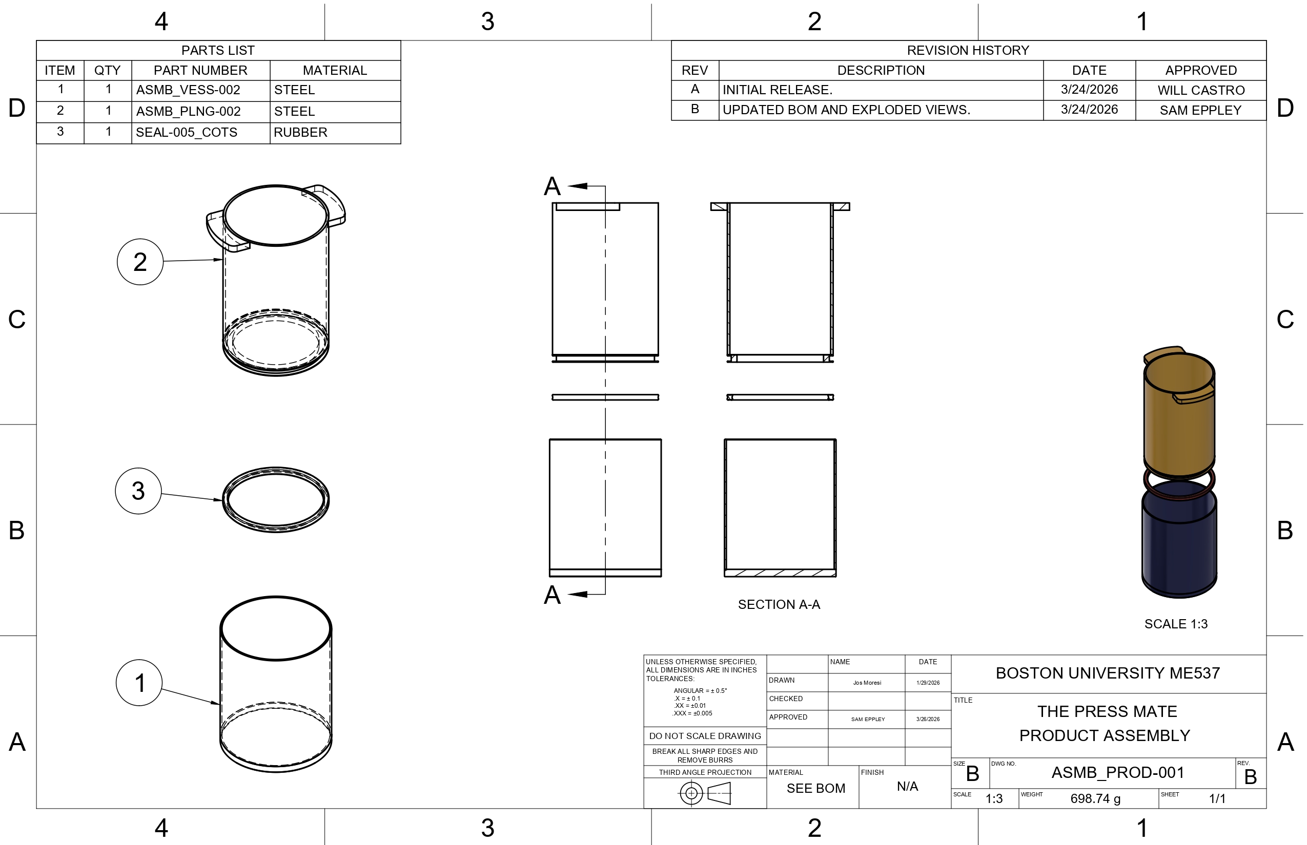 PressMate Assembly Drawing