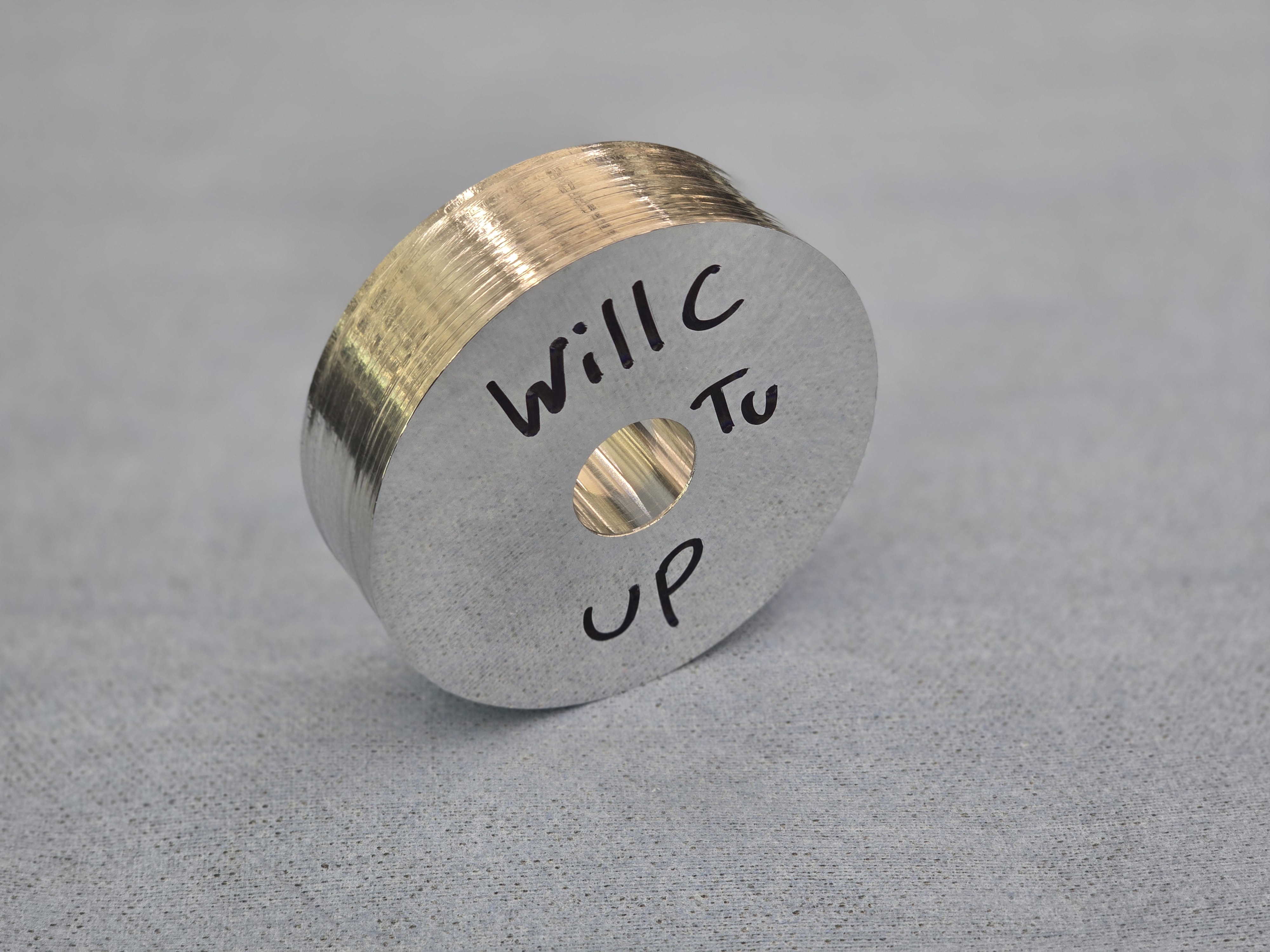 Rotor with bored center hole