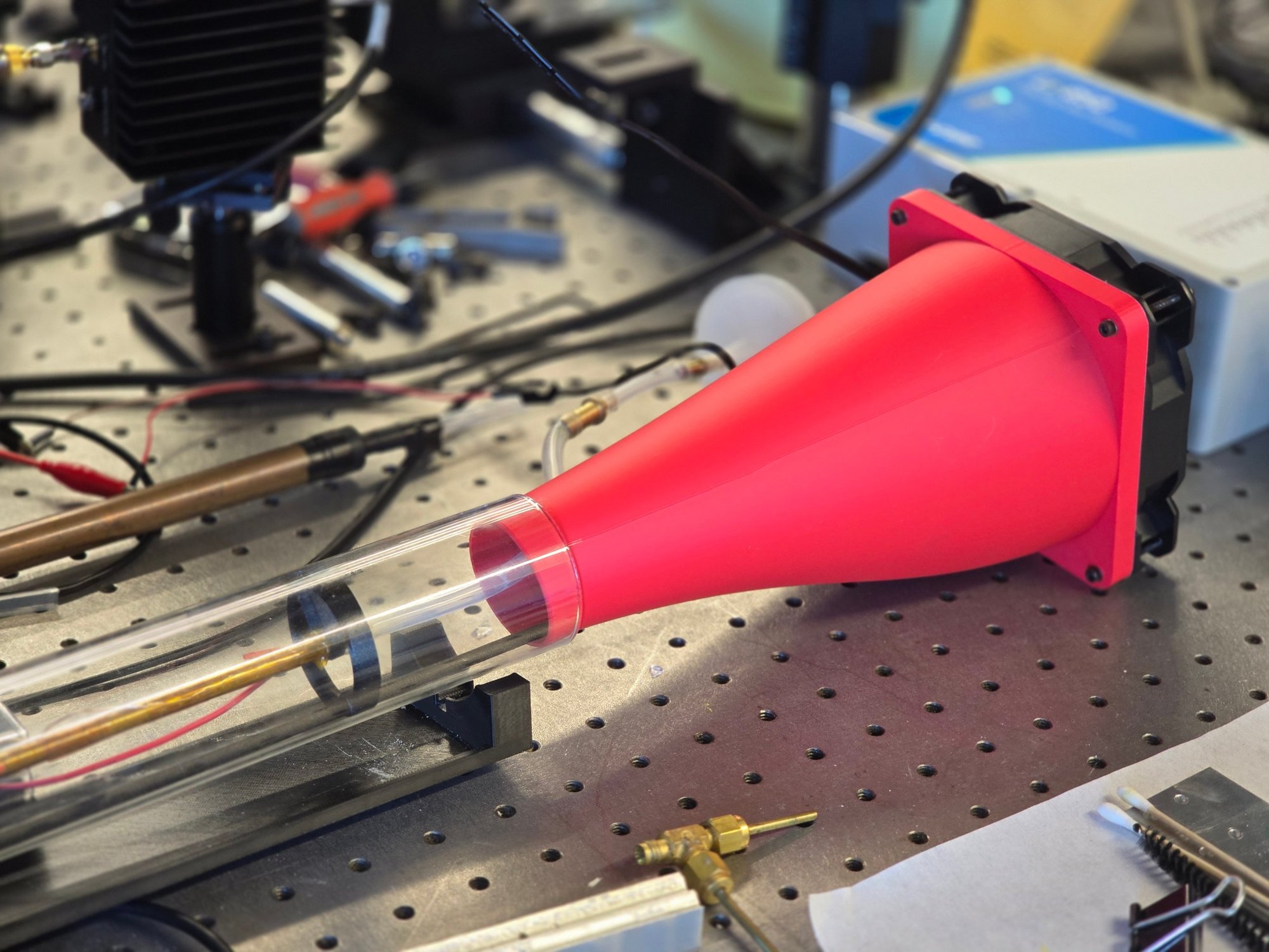 3D-printed air funnel with a 120 mm fan