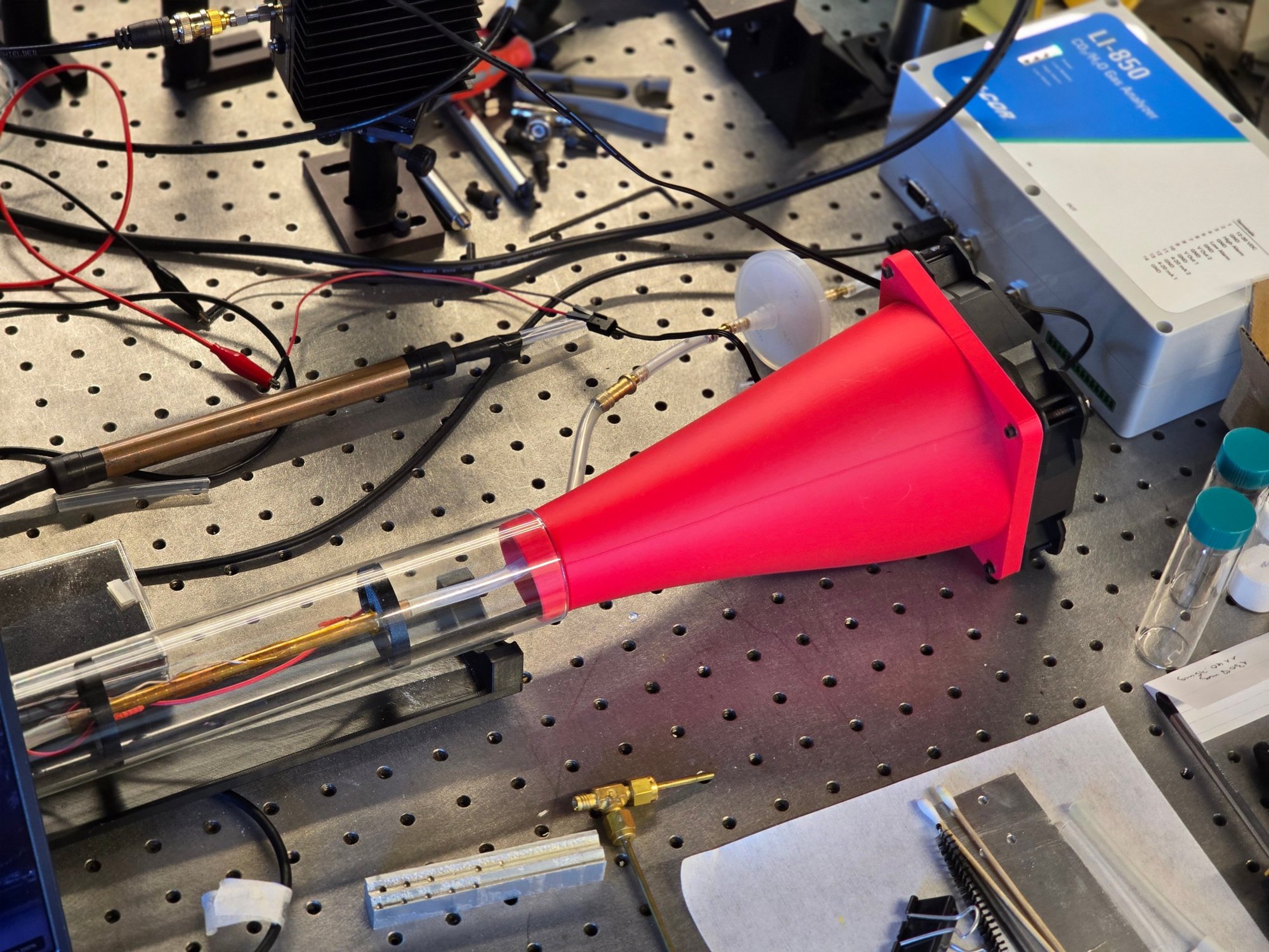 The Dynamic Gas System with the new air funnel installed