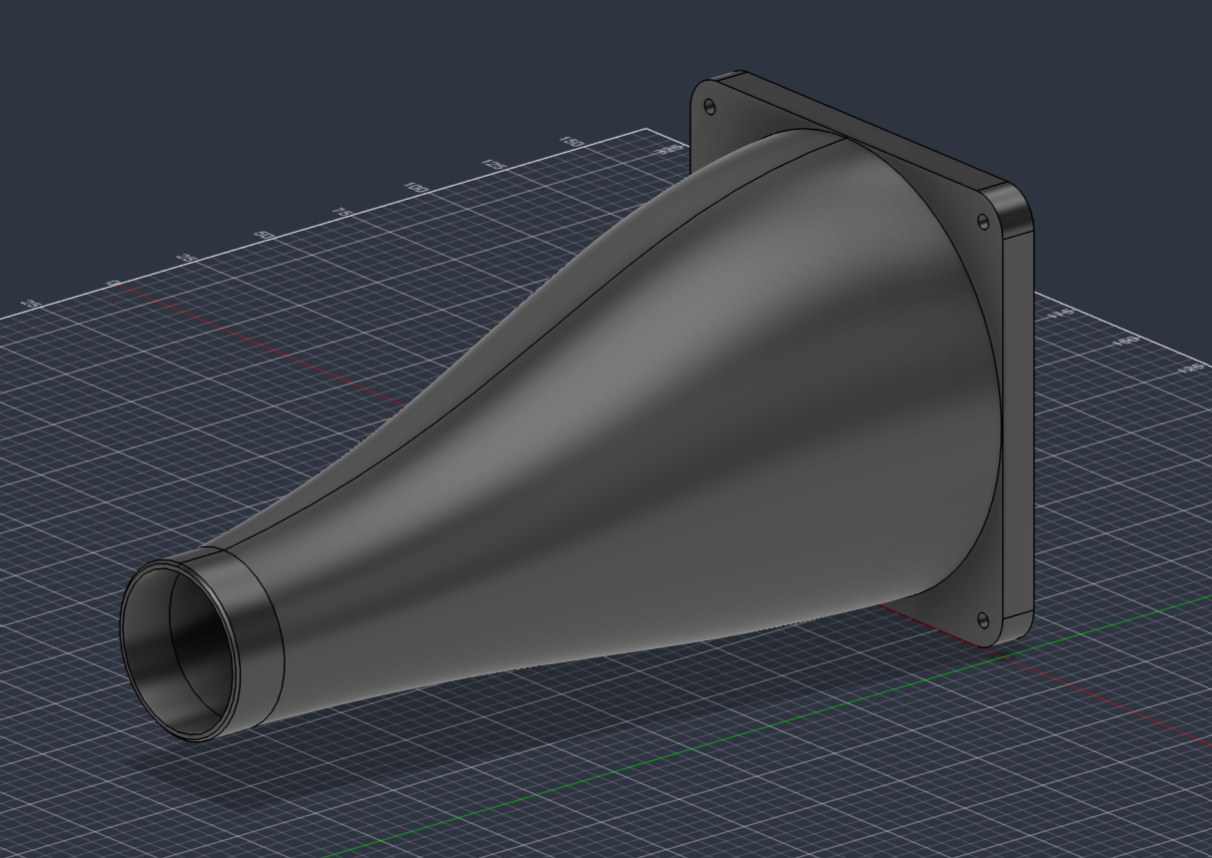 CAD model of the air funnel